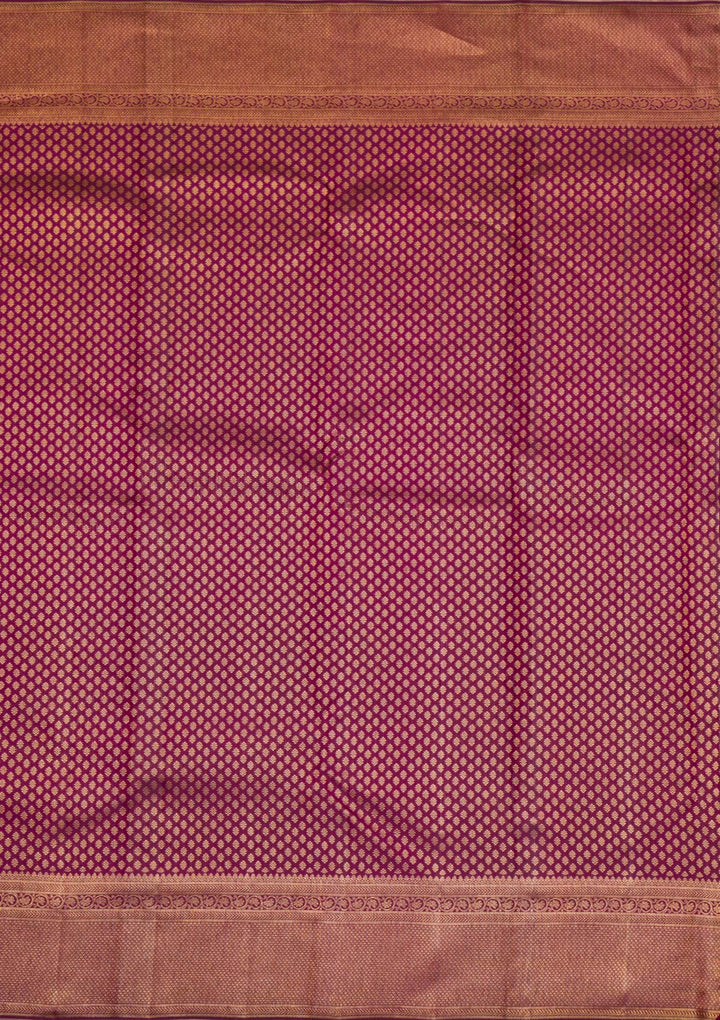 Wine Copper Zariwork Pure Silk Saree