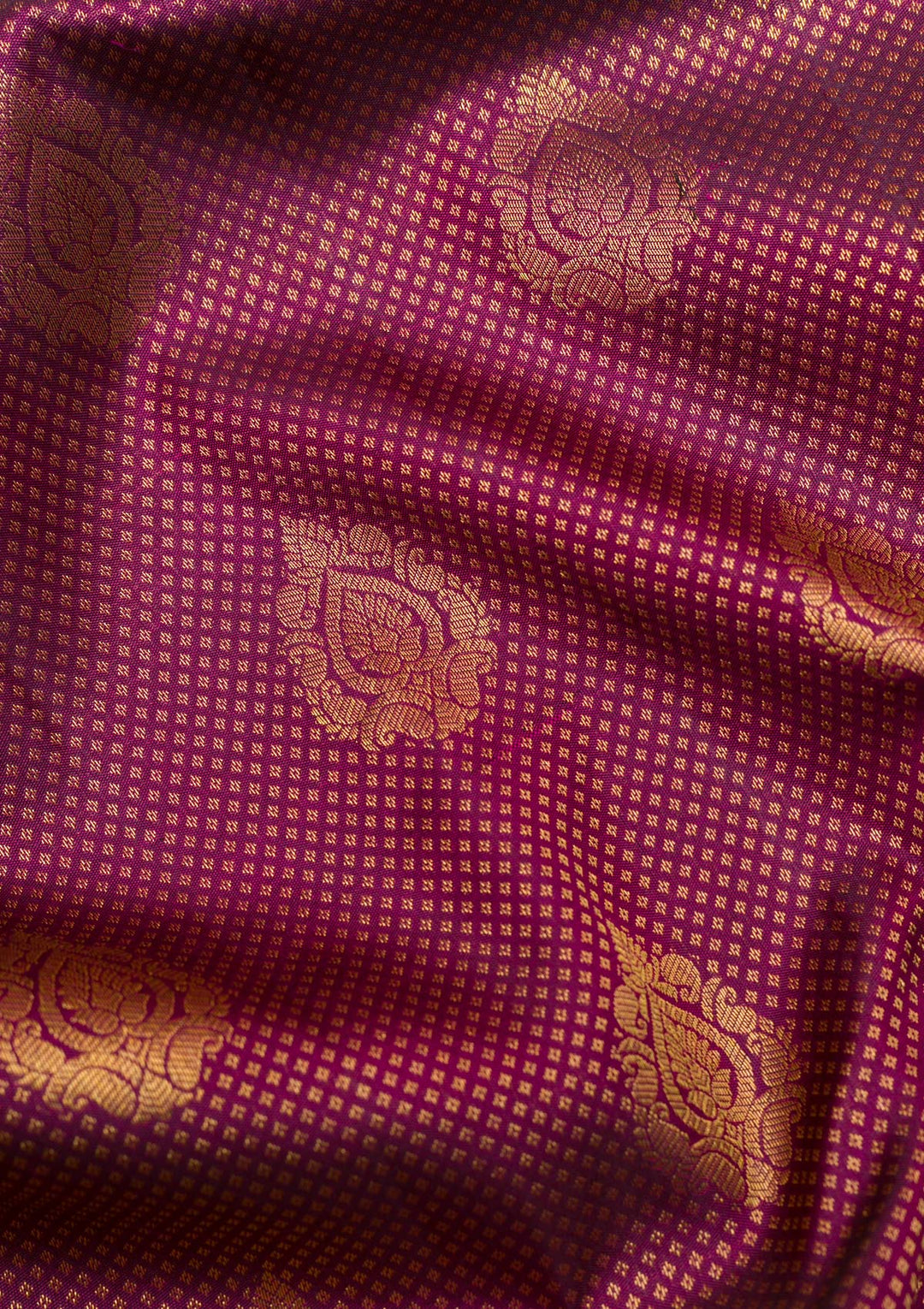 Wine Copper Zariwork Pure Silk Saree