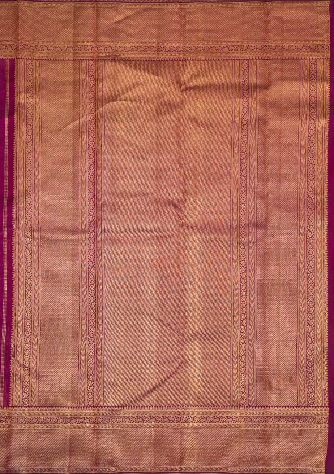 Wine Copper Zariwork Pure Silk Saree