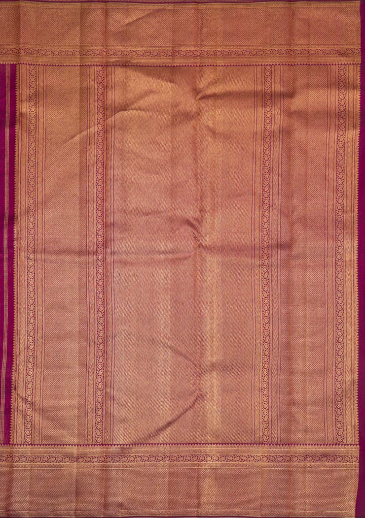 Wine Copper Zariwork Pure Silk Saree
