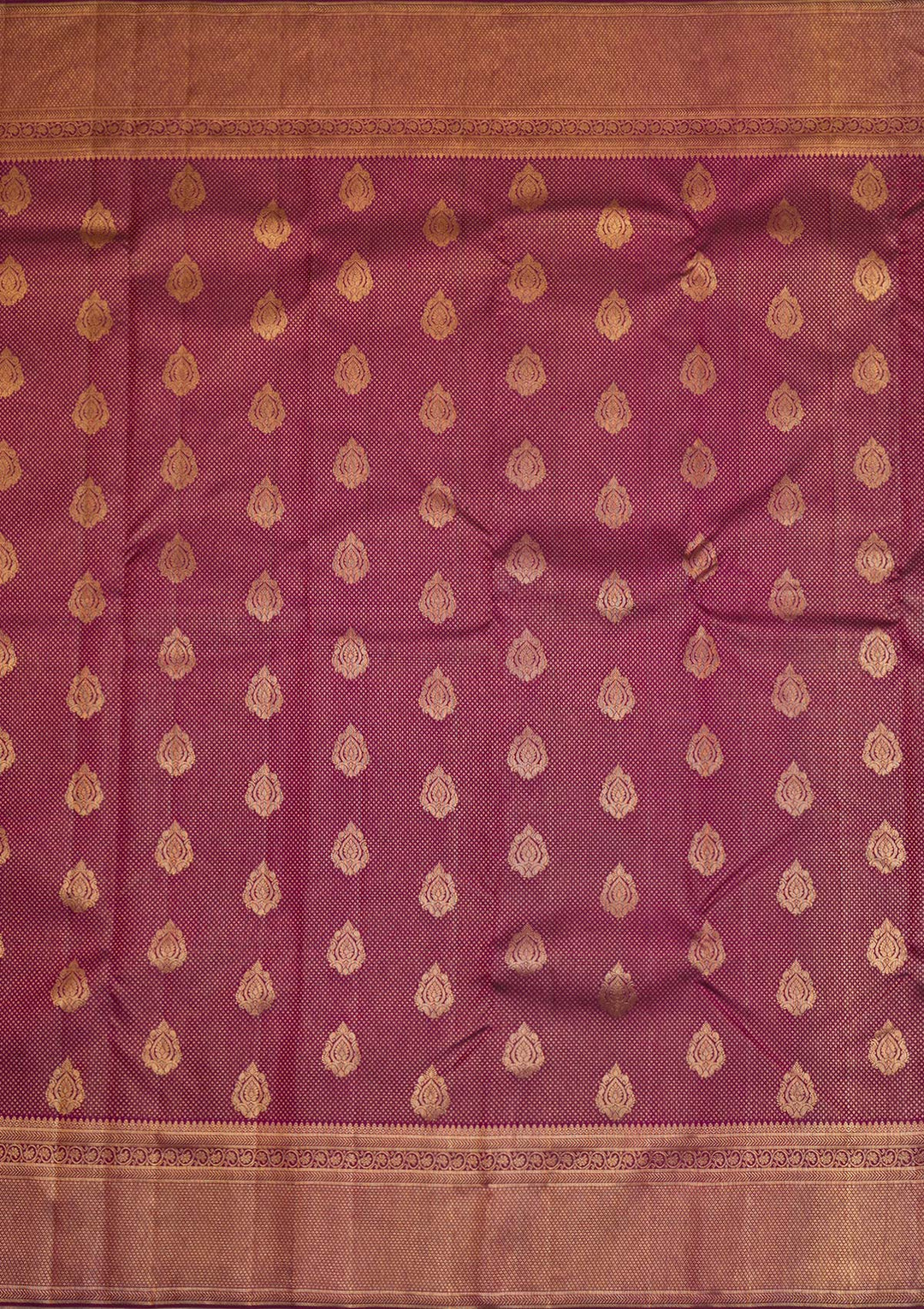 Wine Copper Zariwork Pure Silk Saree