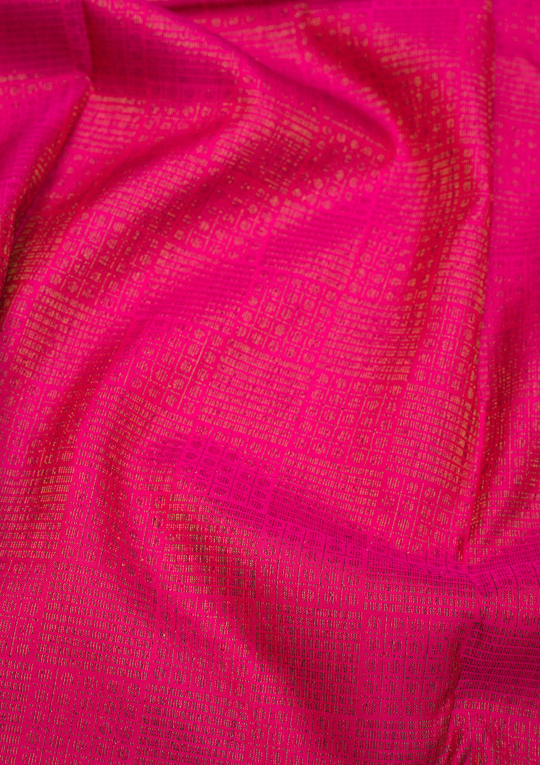Magenta Pink Zariwork Pure Silk Saree