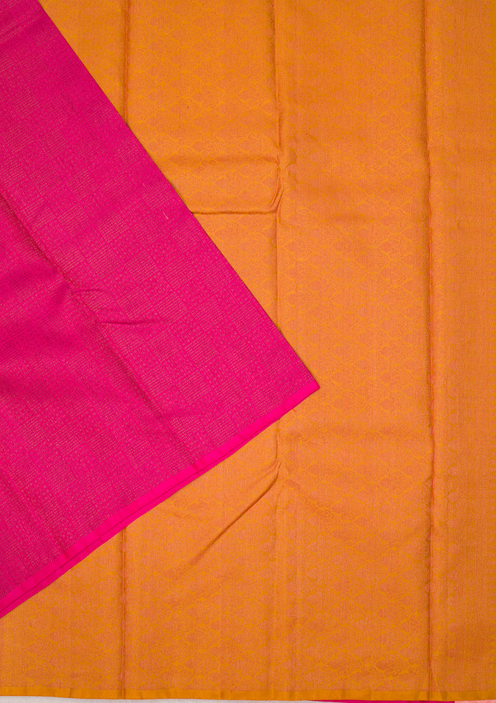 Magenta Pink Zariwork Pure Silk Saree