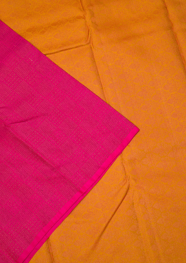 Magenta Pink Zariwork Pure Silk Saree