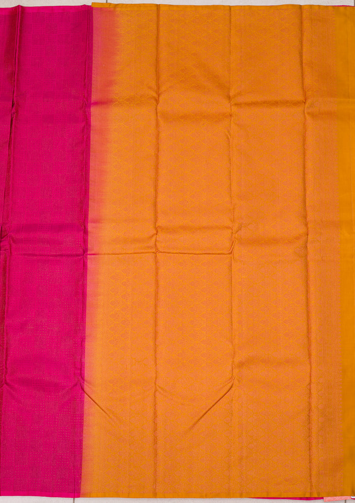 Magenta Pink Zariwork Pure Silk Saree