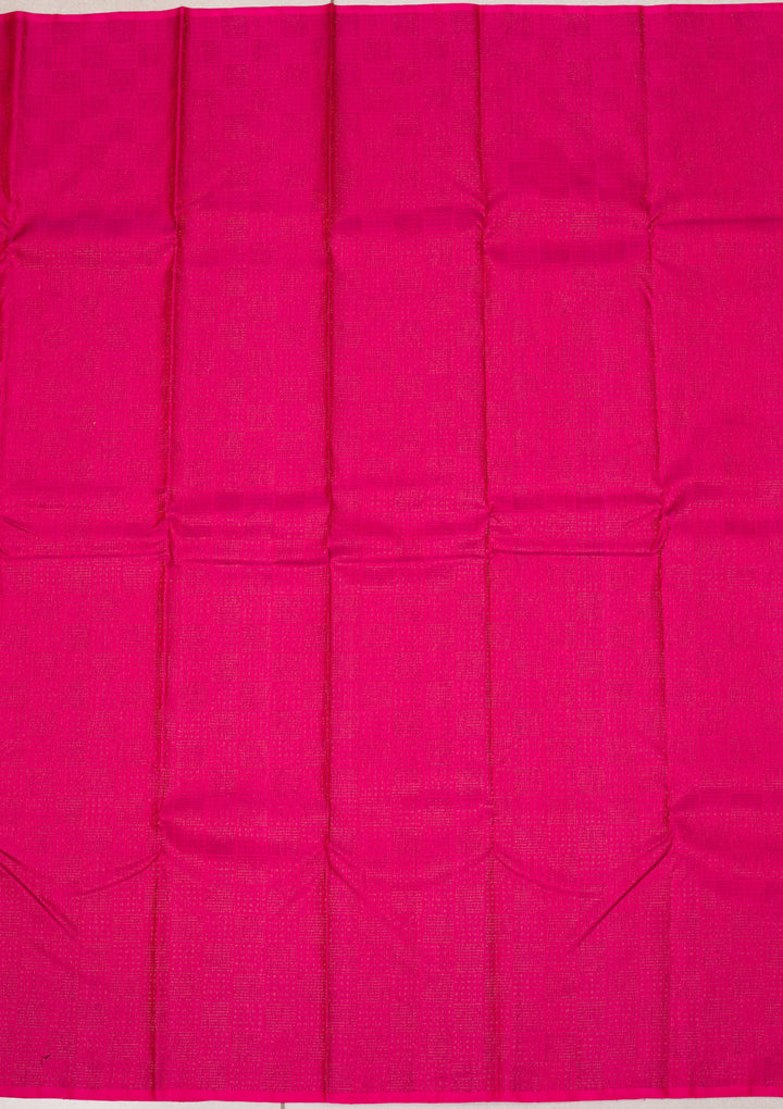 Magenta Pink Zariwork Pure Silk Saree