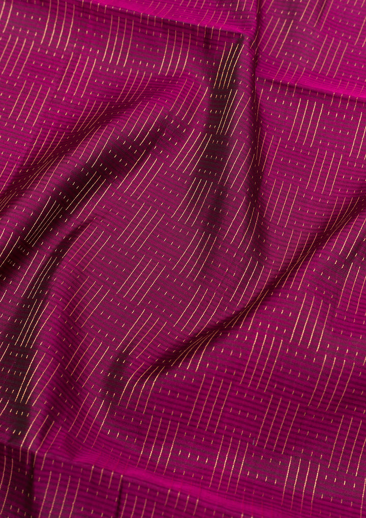 Wine Zariwork Pure Silk Saree