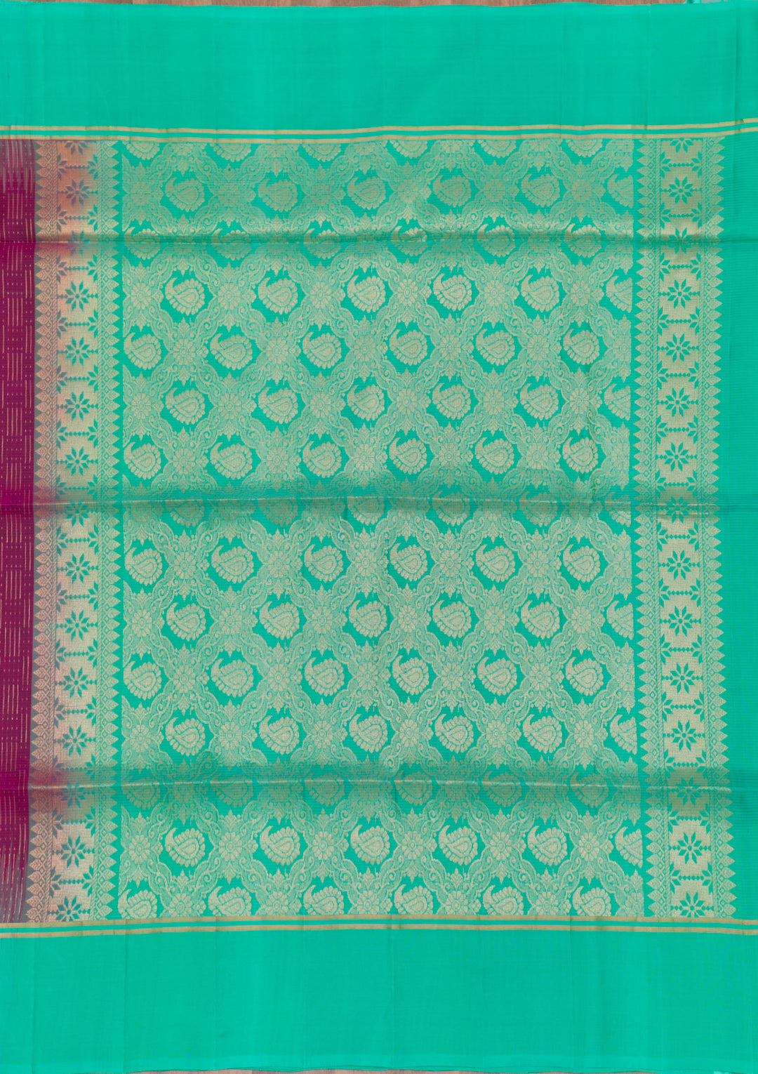 Wine Zariwork Pure Silk Saree