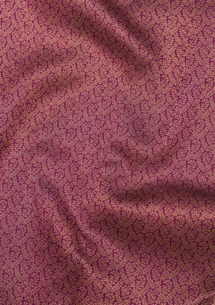 Wine Zariwork Pure Silk Saree