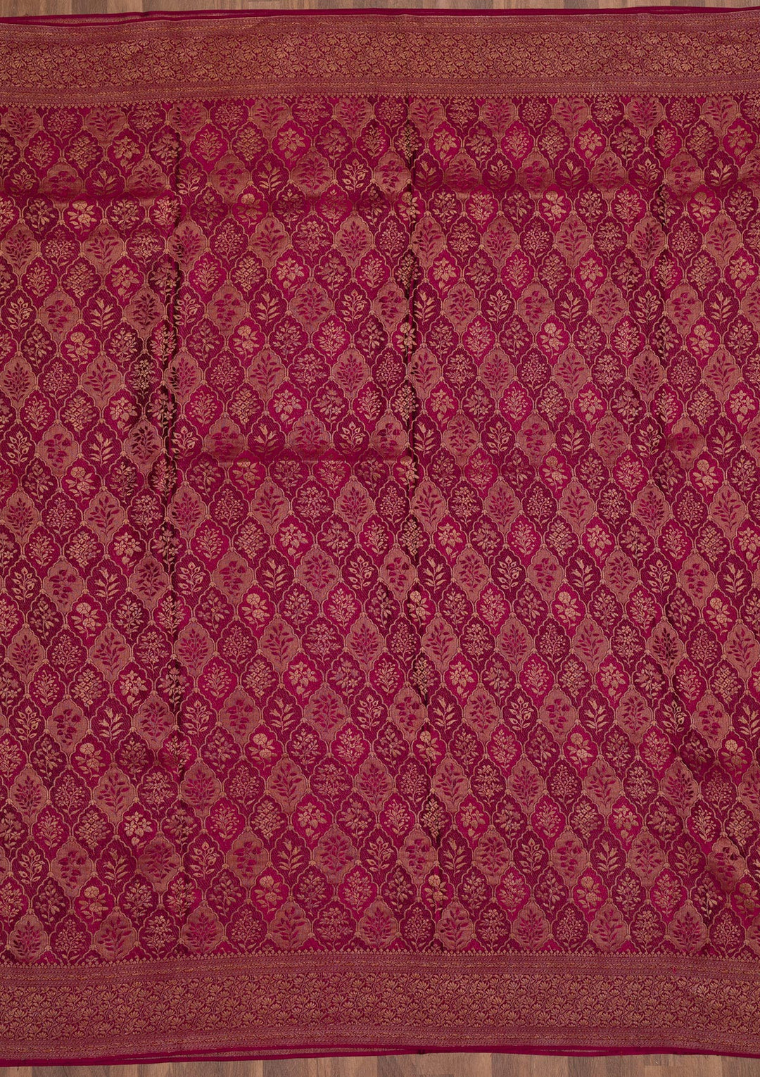 Wine Zariwork Banarasi Pure Silk Saree