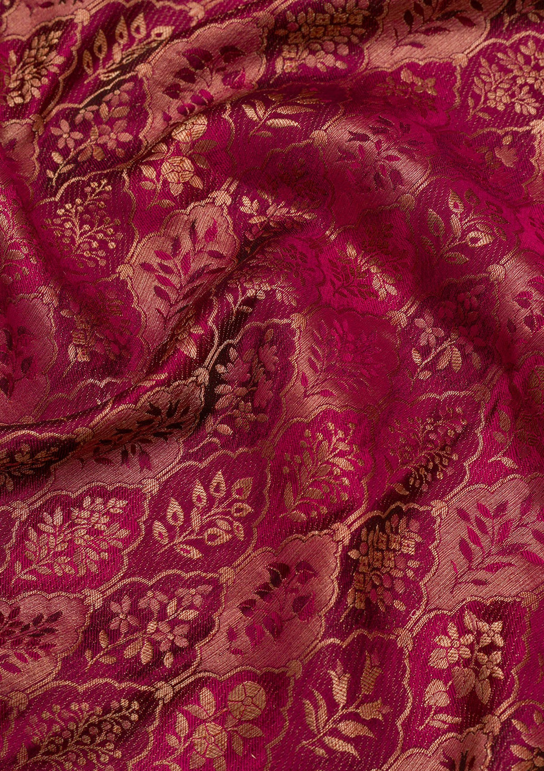Wine Zariwork Banarasi Pure Silk Saree