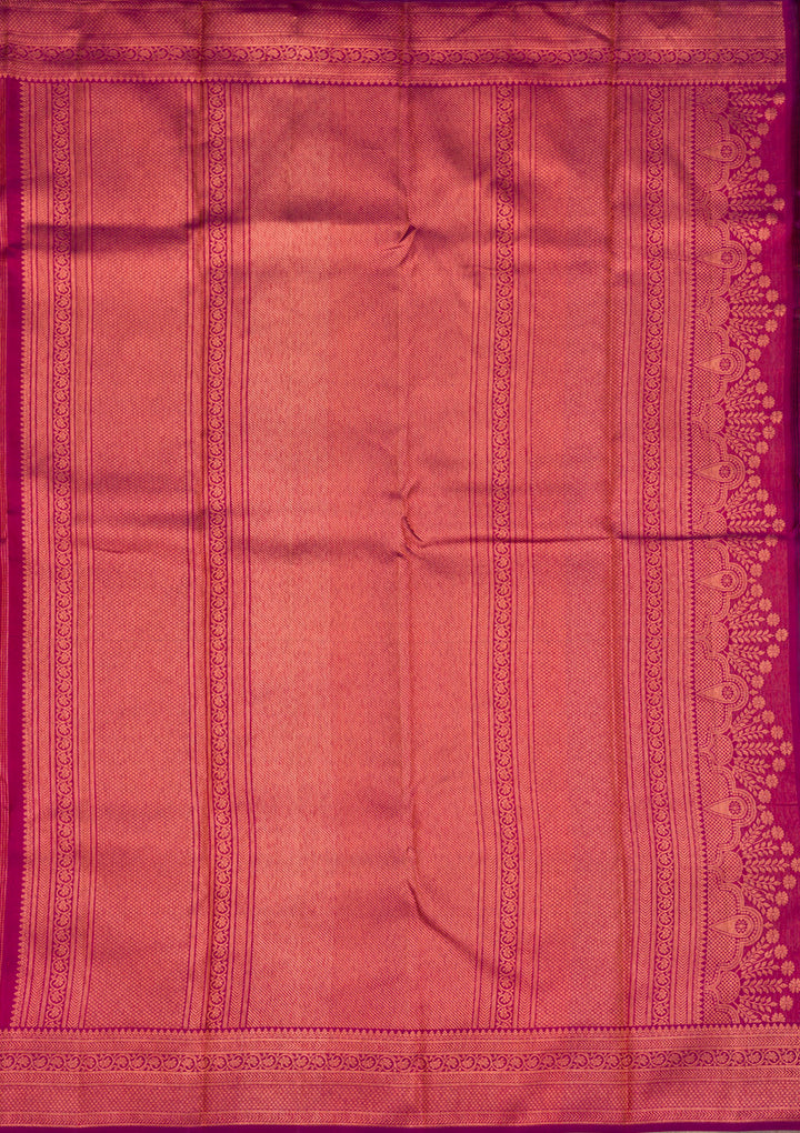 Wine Zariwork Pure Silk Saree