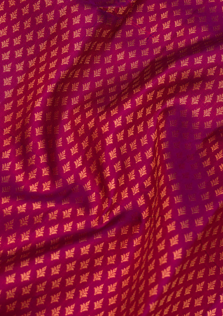 Wine Zariwork Pure Silk Saree