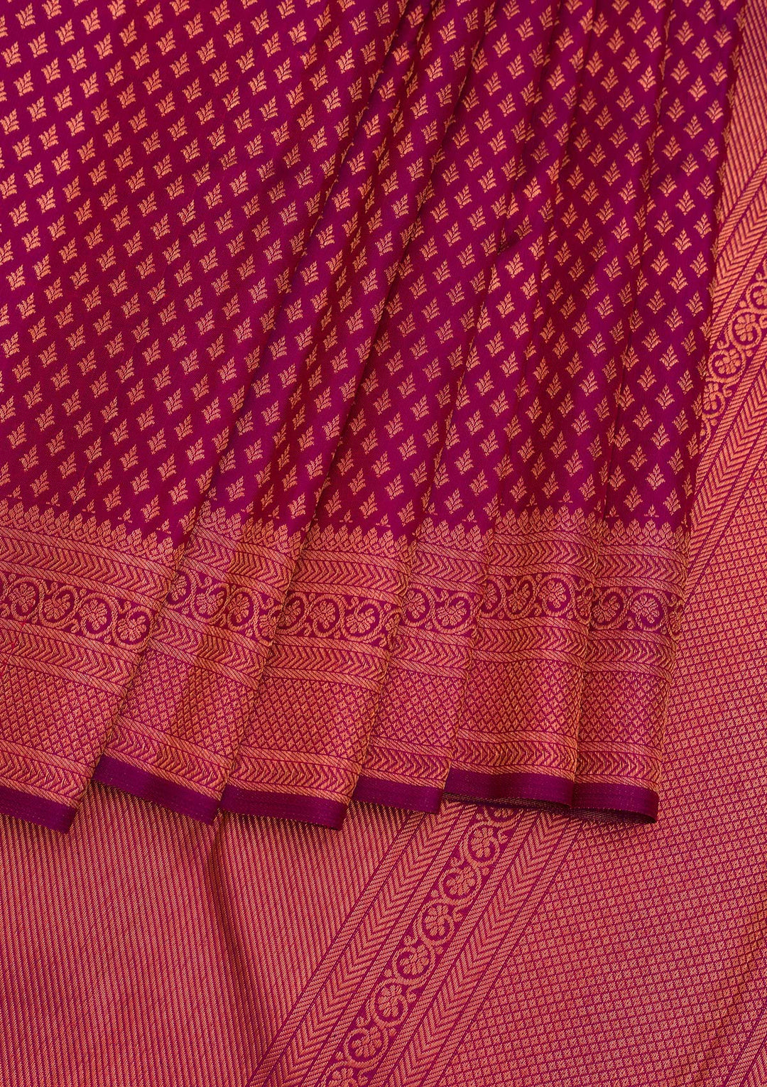 Wine Zariwork Pure Silk Saree