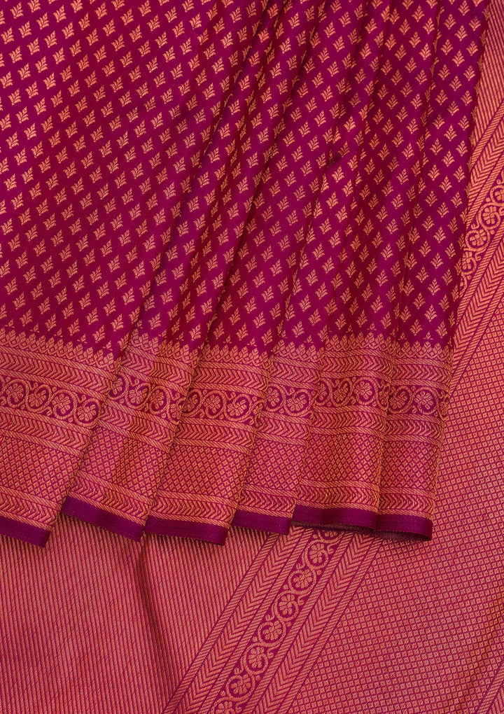 Wine Zariwork Pure Silk Saree