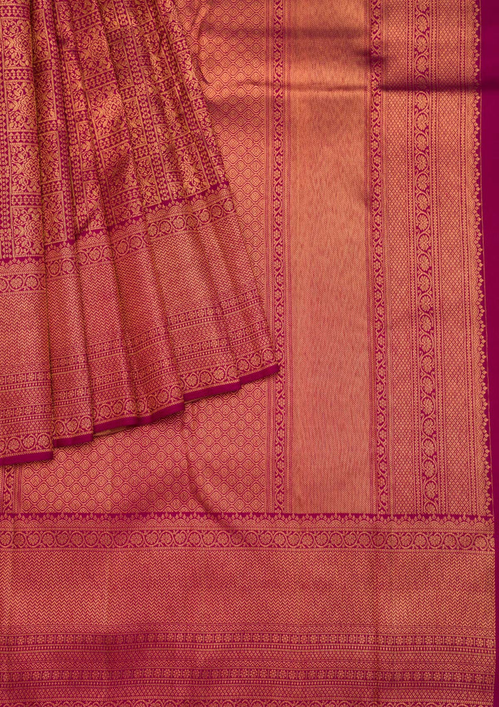 Purple Zariwork Pure Silk Saree