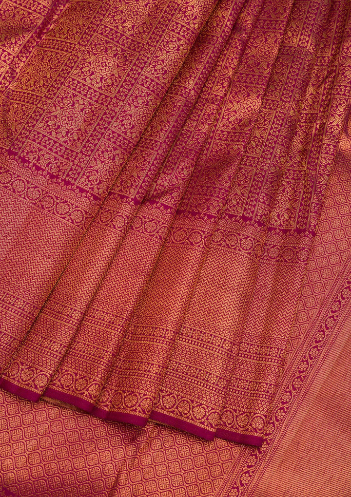 Purple Zariwork Pure Silk Saree