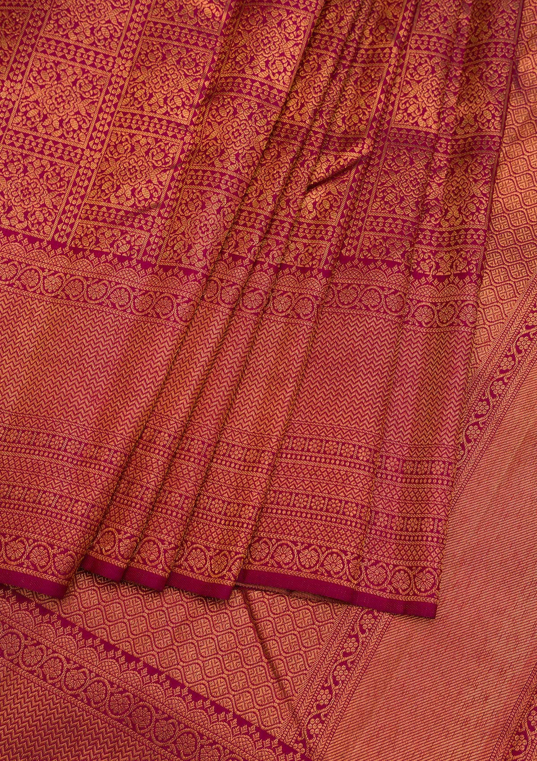 Wine Zariwork Pure Silk Saree