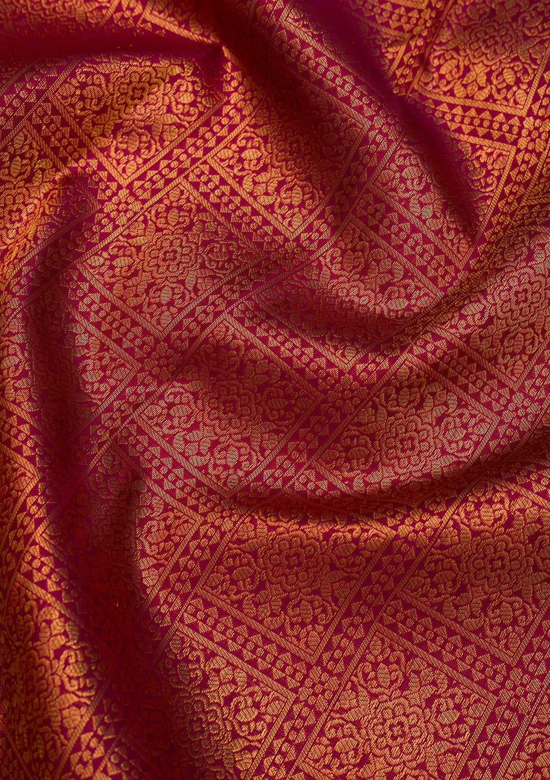 Wine Zariwork Pure Silk Saree
