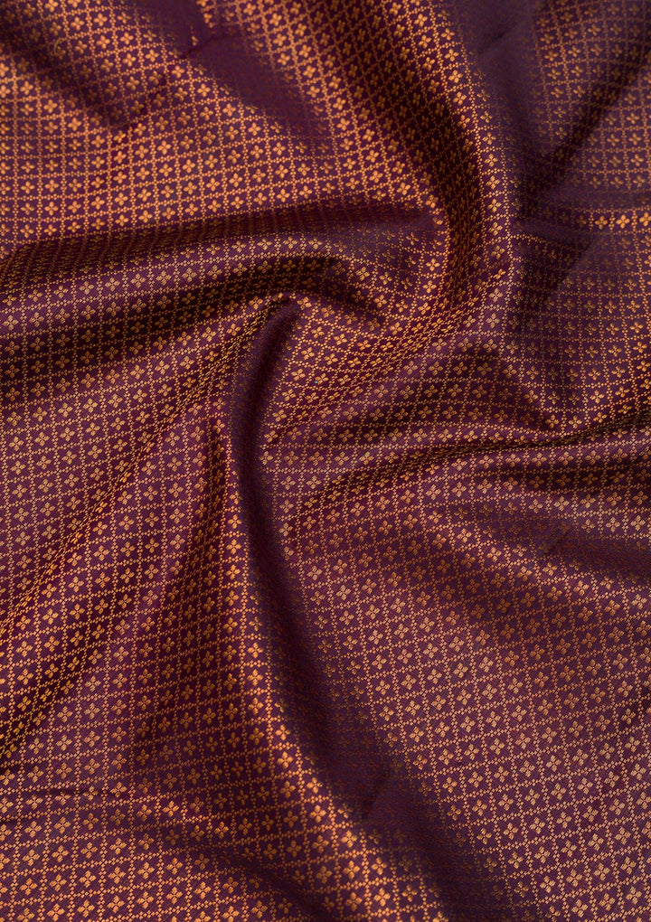 Dark Purple Zariwork Pure Silk Saree