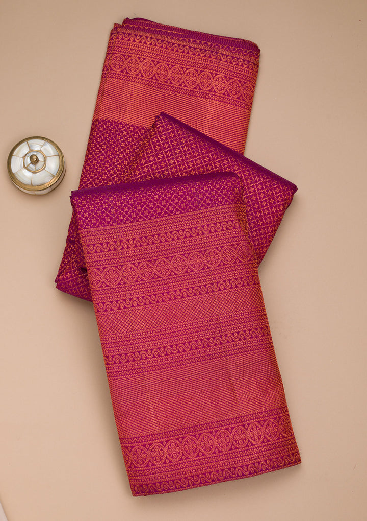 Purple Zariwork Pure Silk Saree