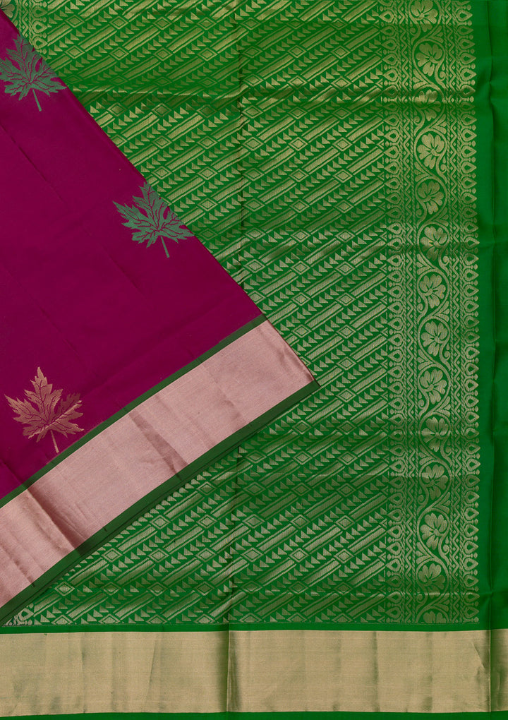 Wine Zariwork Pure Silk Saree