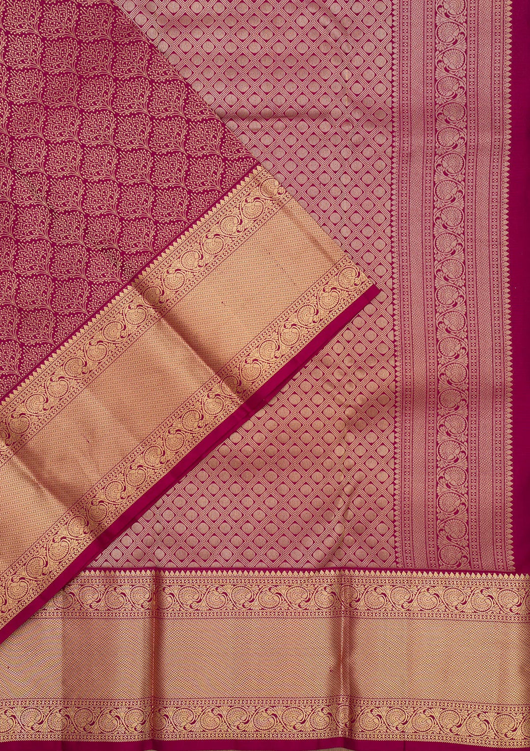 Wine Zariwork Pure Silk Saree