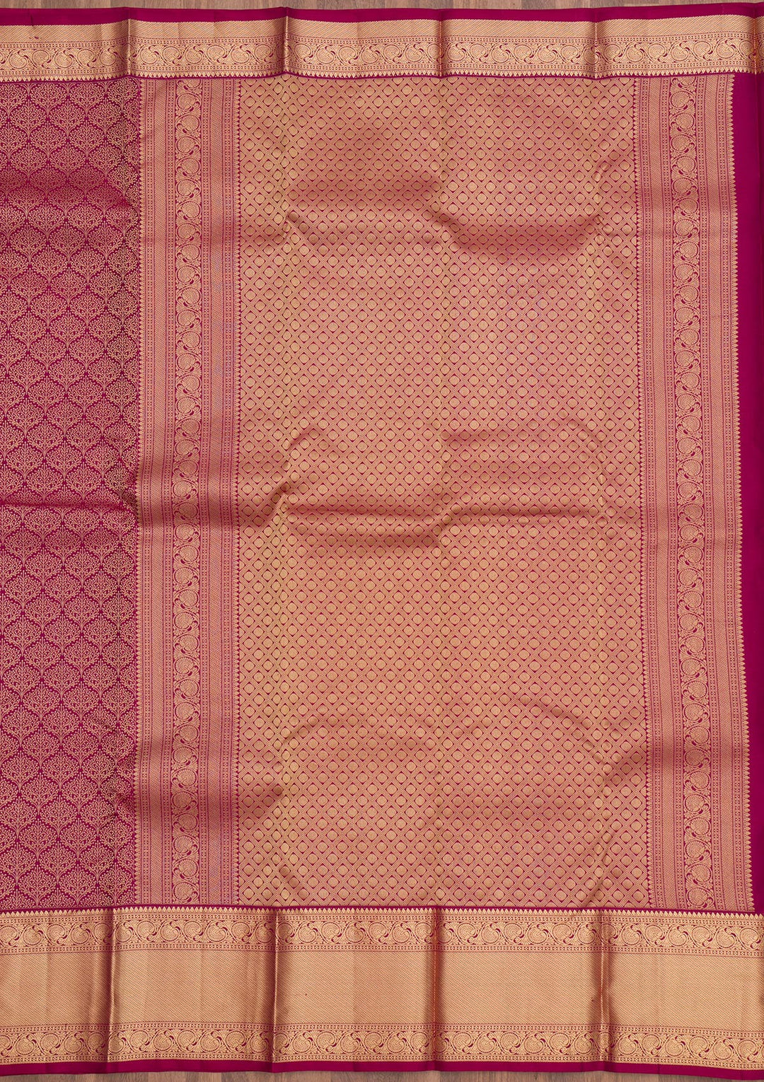 Wine Zariwork Pure Silk Saree