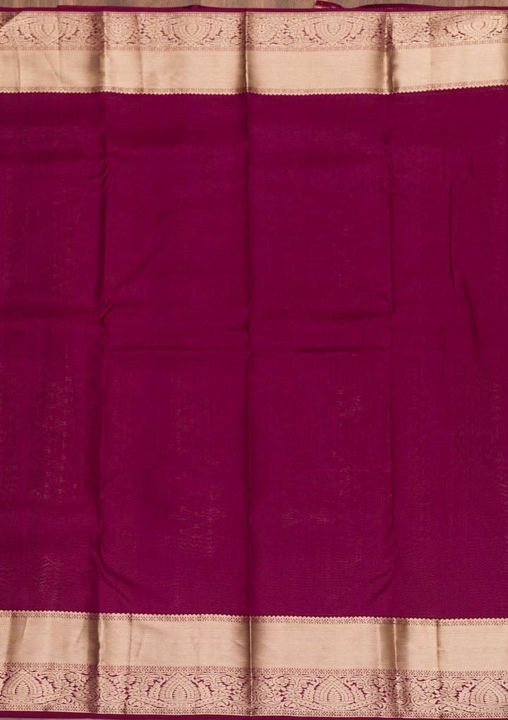 Wine Zariwork Pure Silk Saree