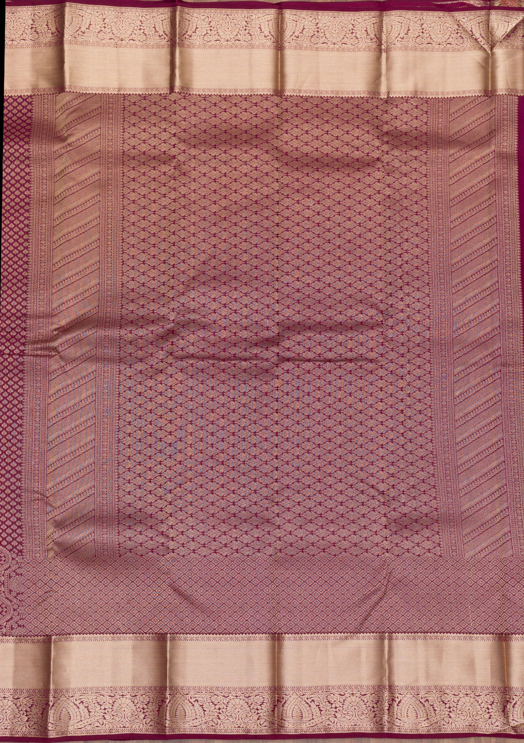 Wine Zariwork Pure Silk Saree