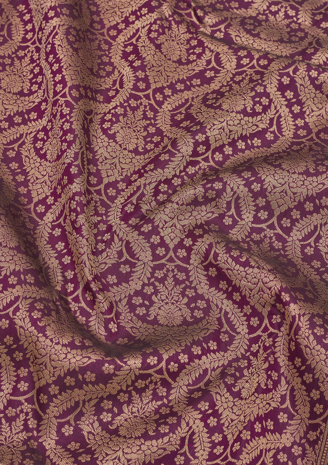 Wine Zariwork Pure Silk Saree