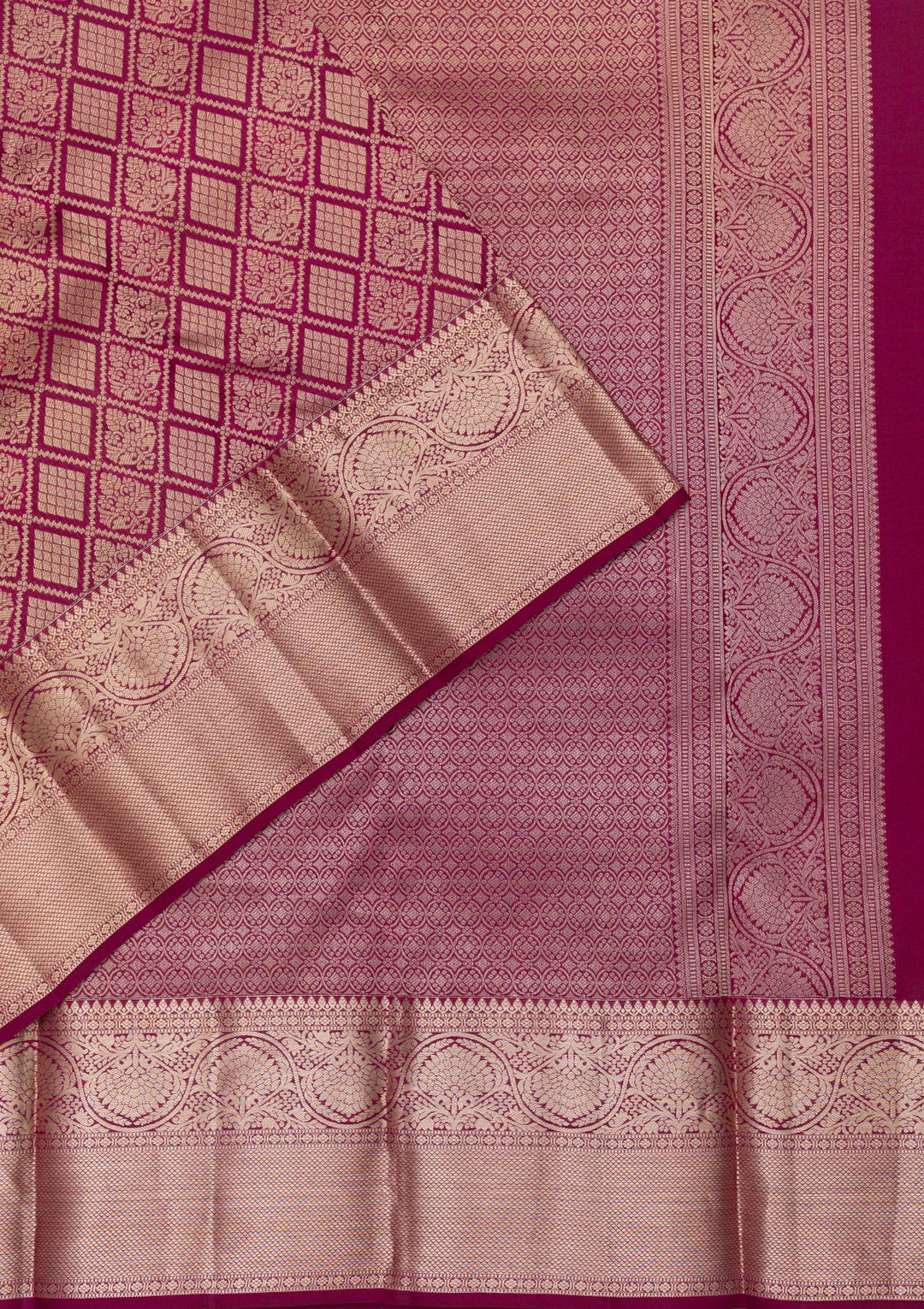 Wine Zariwork Banarasi Pure Silk Saree