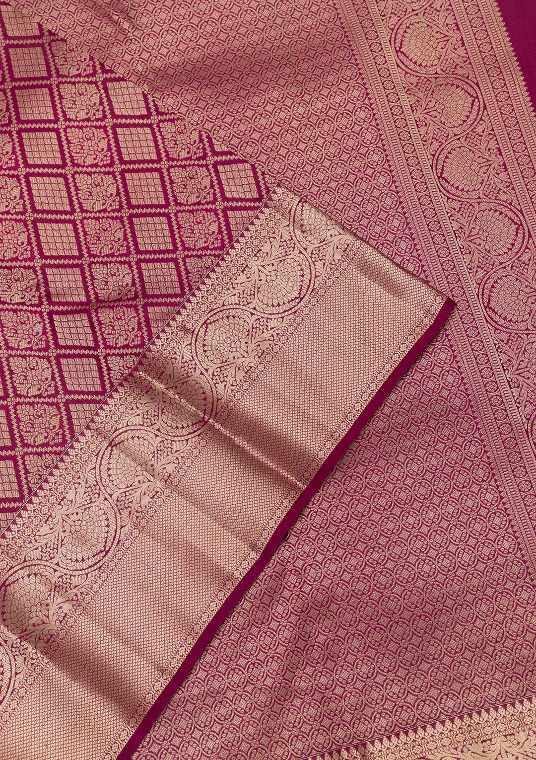 Wine Zariwork Banarasi Pure Silk Saree