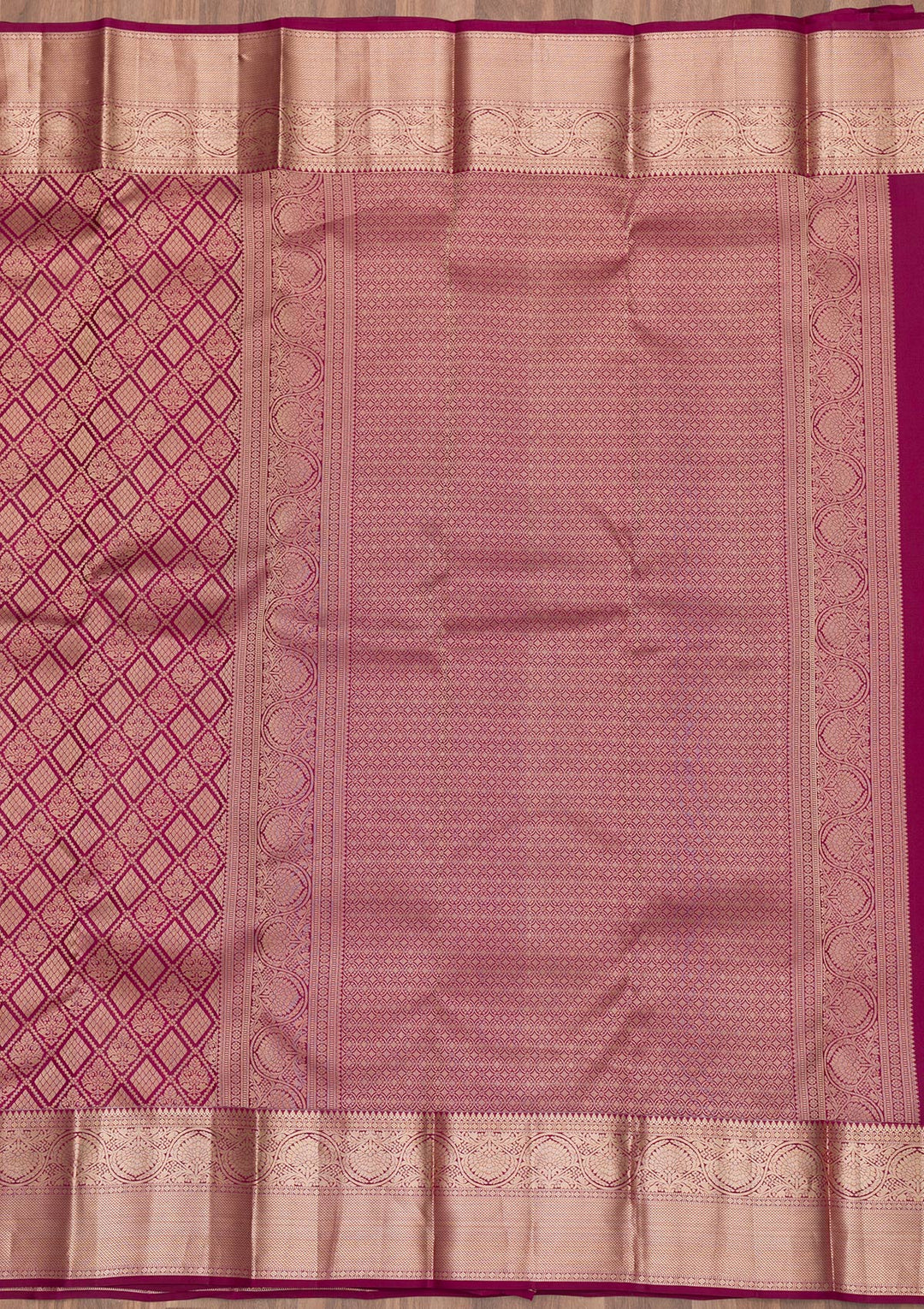 Wine Zariwork Banarasi Pure Silk Saree