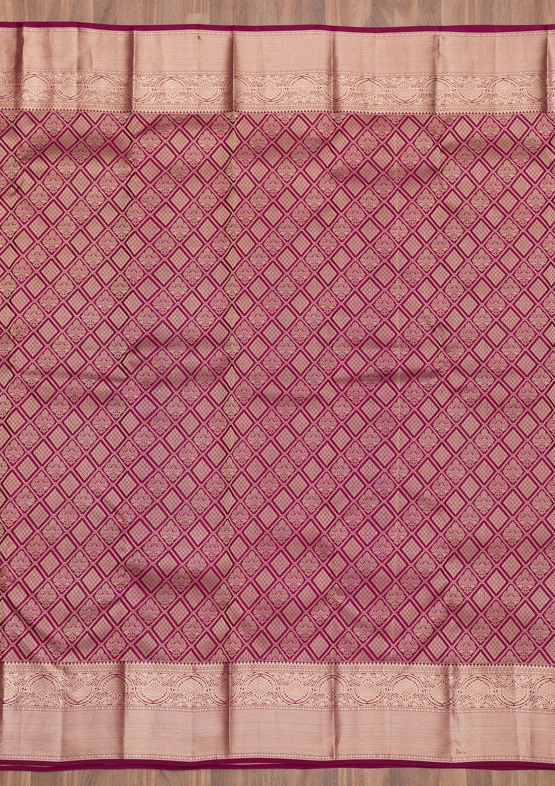 Wine Zariwork Banarasi Pure Silk Saree