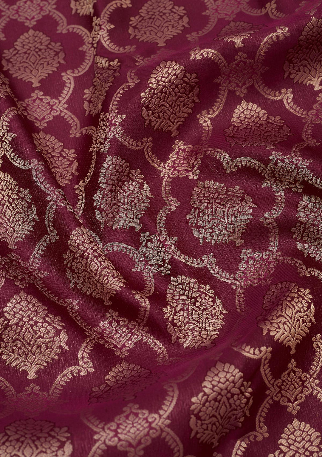 Wine Zariwork Pure Silk Saree