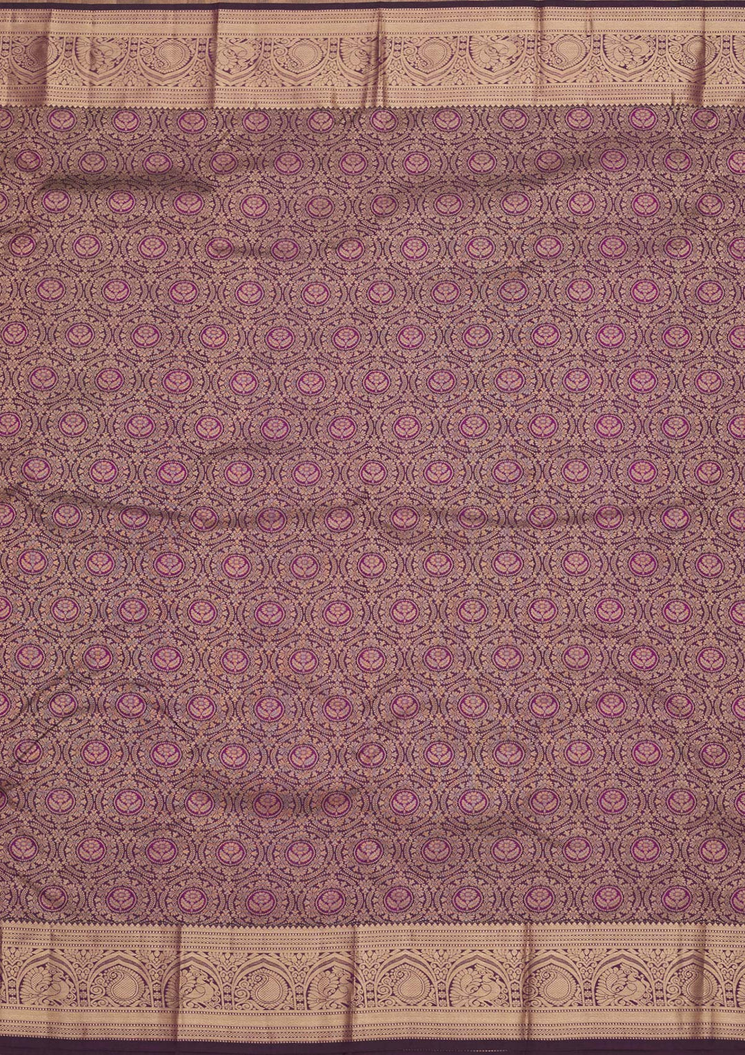 Wine Zariwork Pure Silk Saree