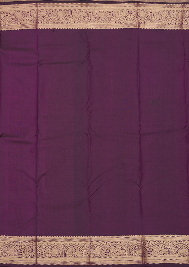 Wine Zariwork Pure Silk Saree
