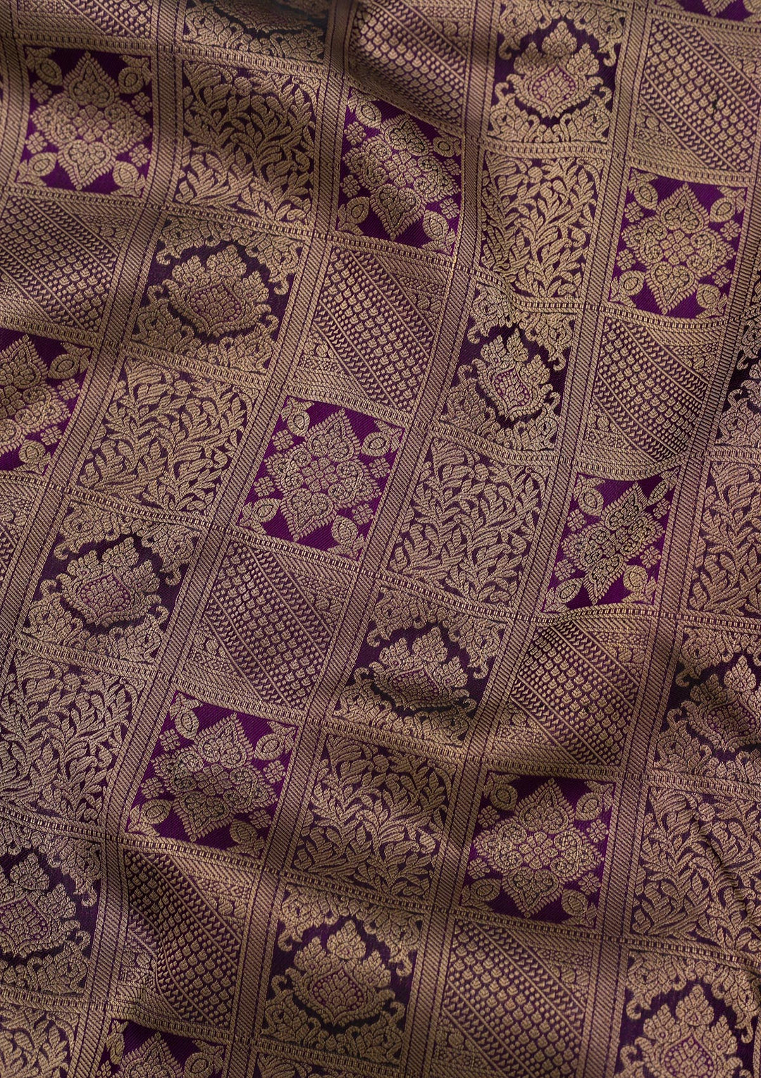 Wine Zariwork Pure Silk Saree