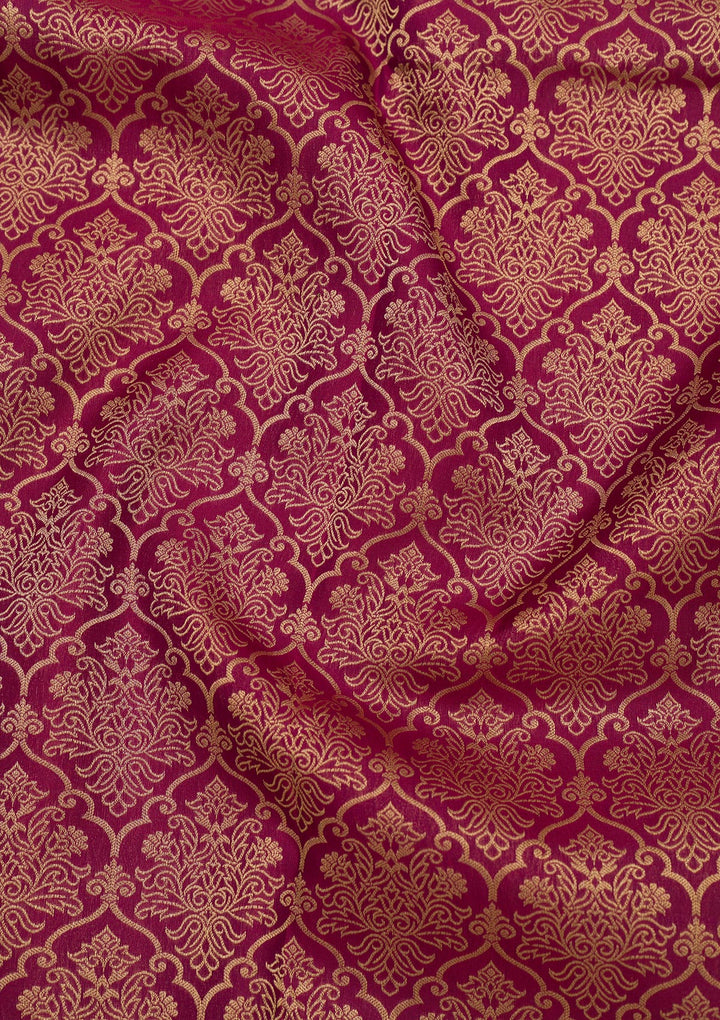 Wine Zariwork Pure Silk Saree