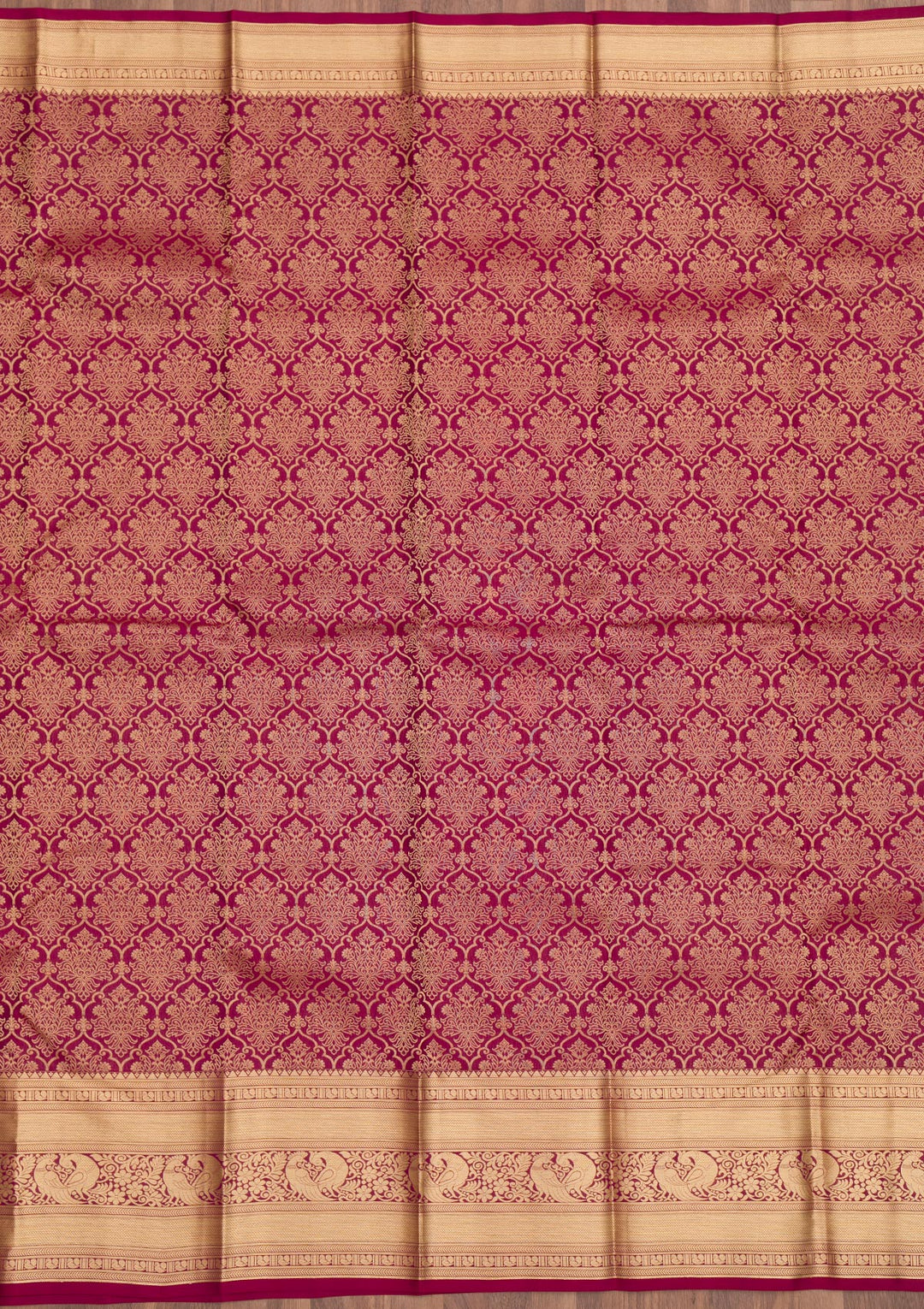 Wine Zariwork Pure Silk Saree