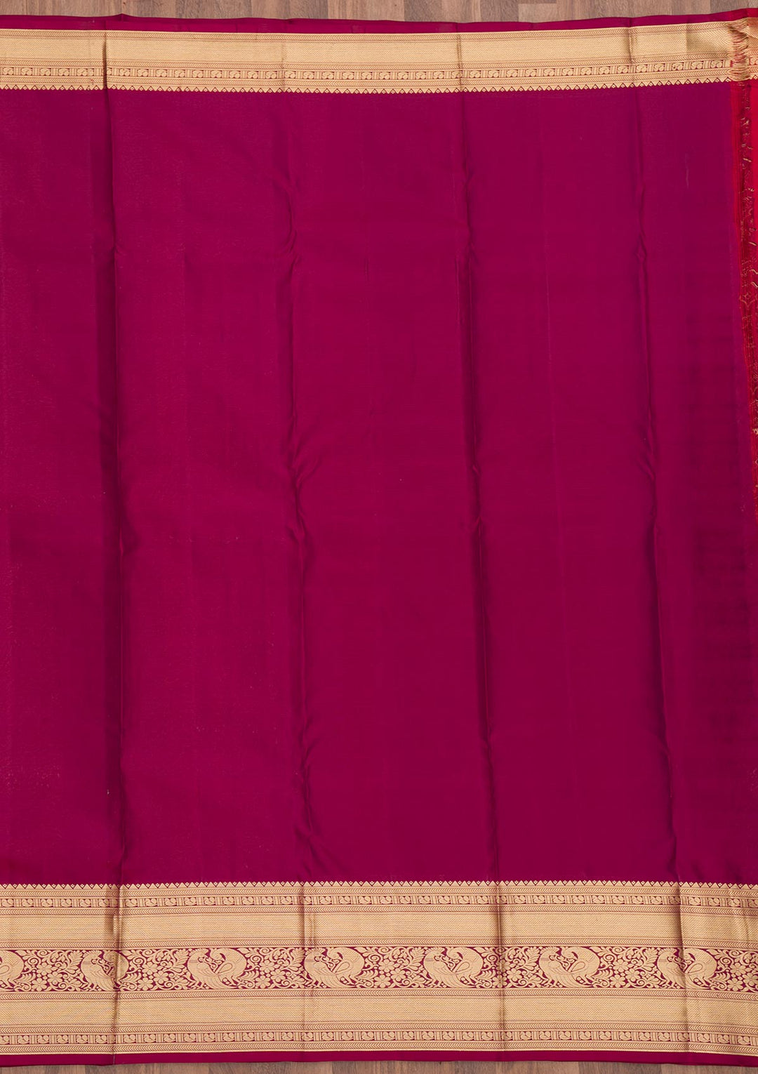 Wine Zariwork Pure Silk Saree