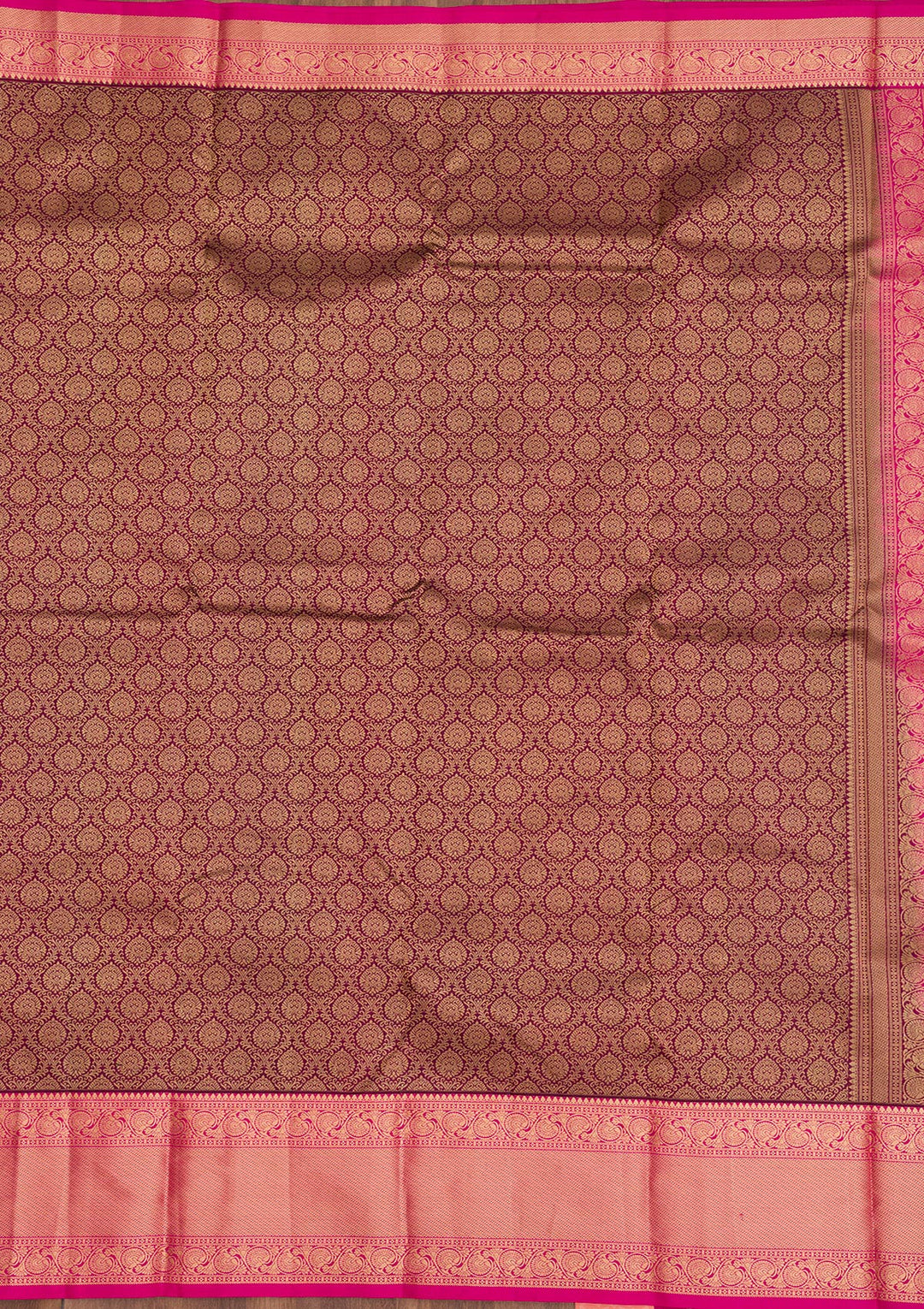 Wine Zariwork Pure Silk Saree