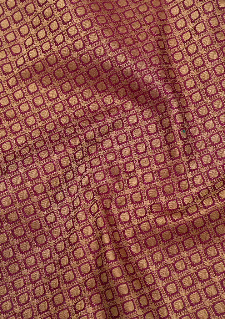 Wine Zariwork Pure Silk Saree
