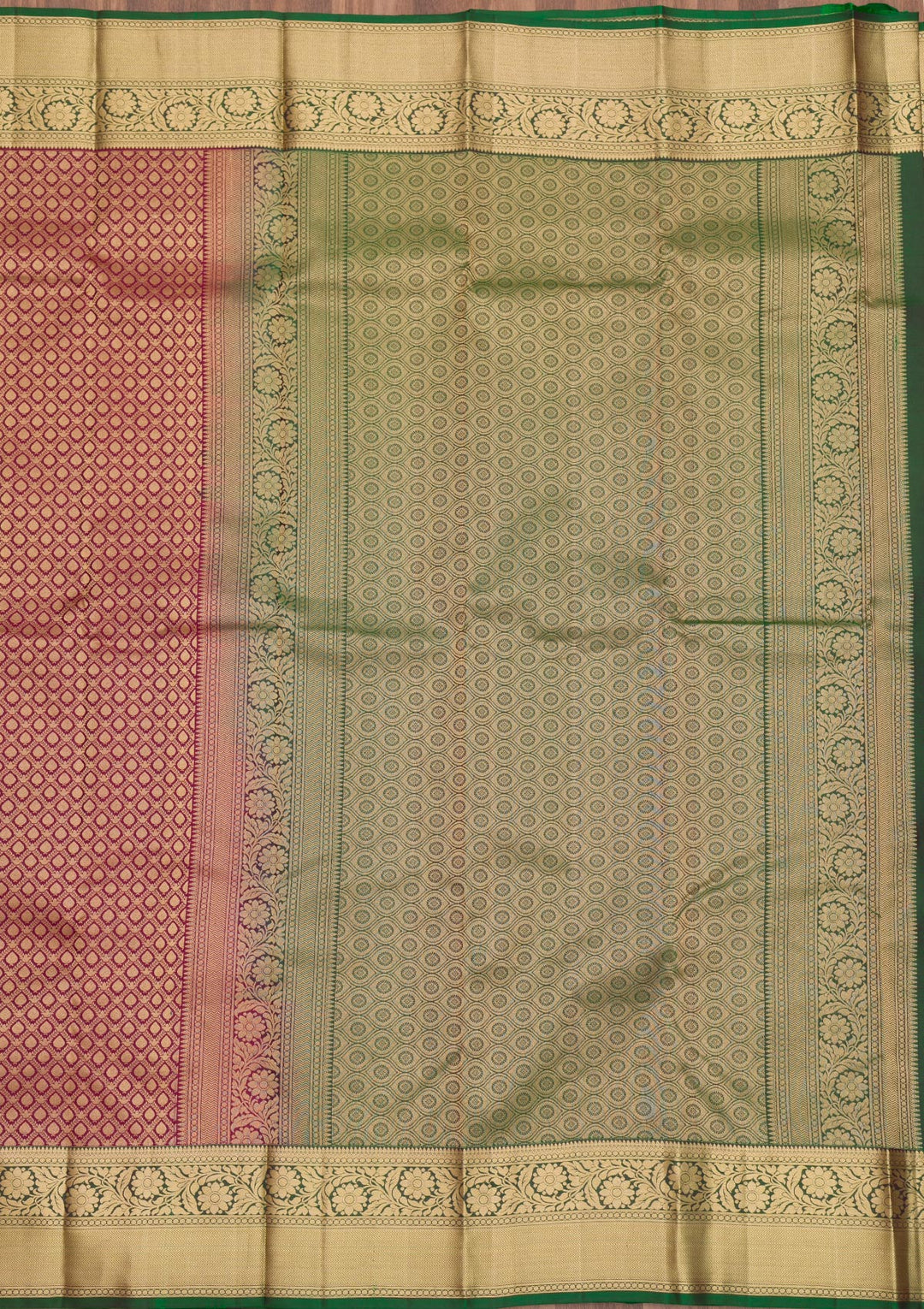 Wine Zariwork Pure Silk Saree