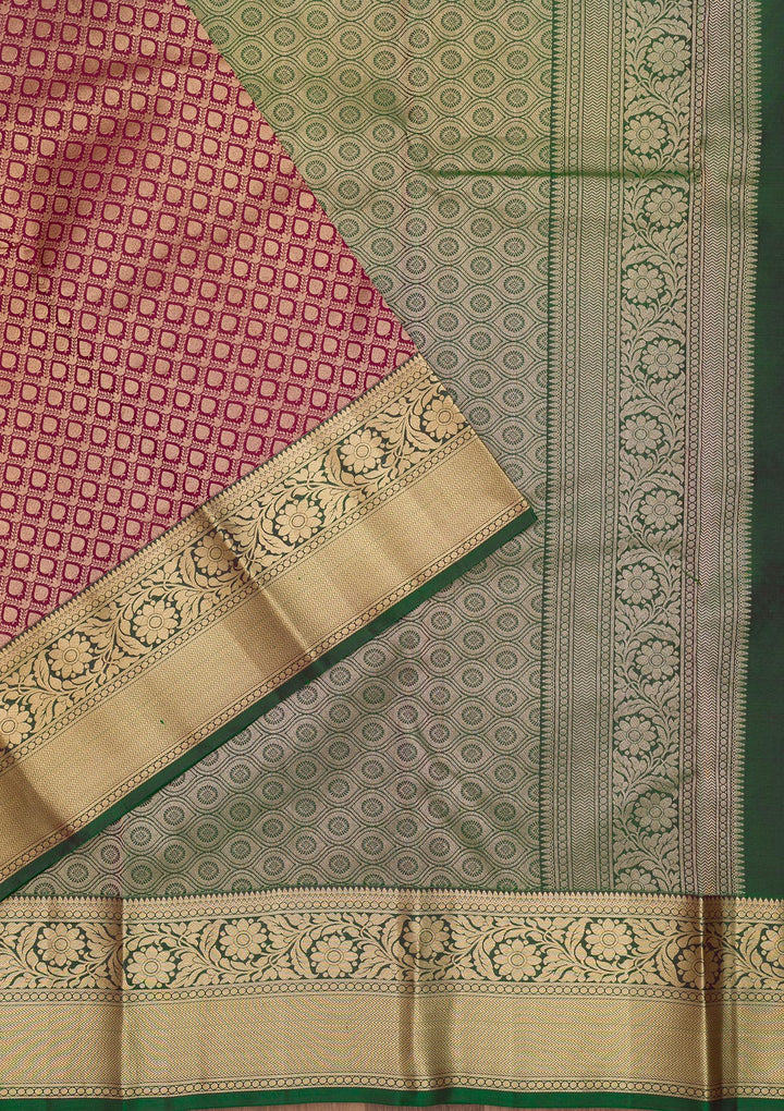 Wine Zariwork Pure Silk Saree