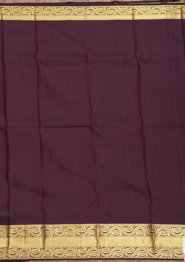 Wine Zariwork Pure Silk Saree