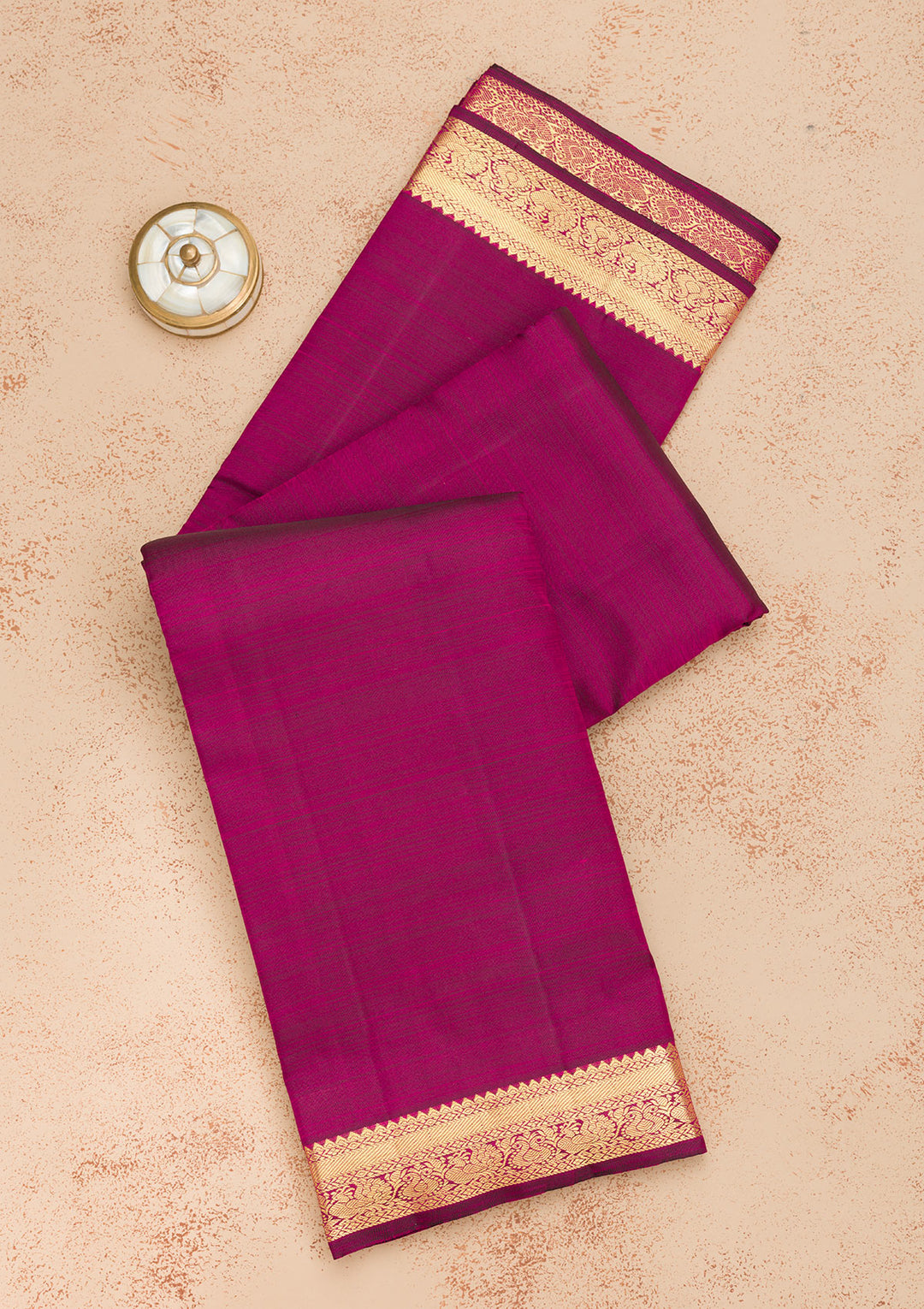 Wine Zariwork Pure Silk Saree