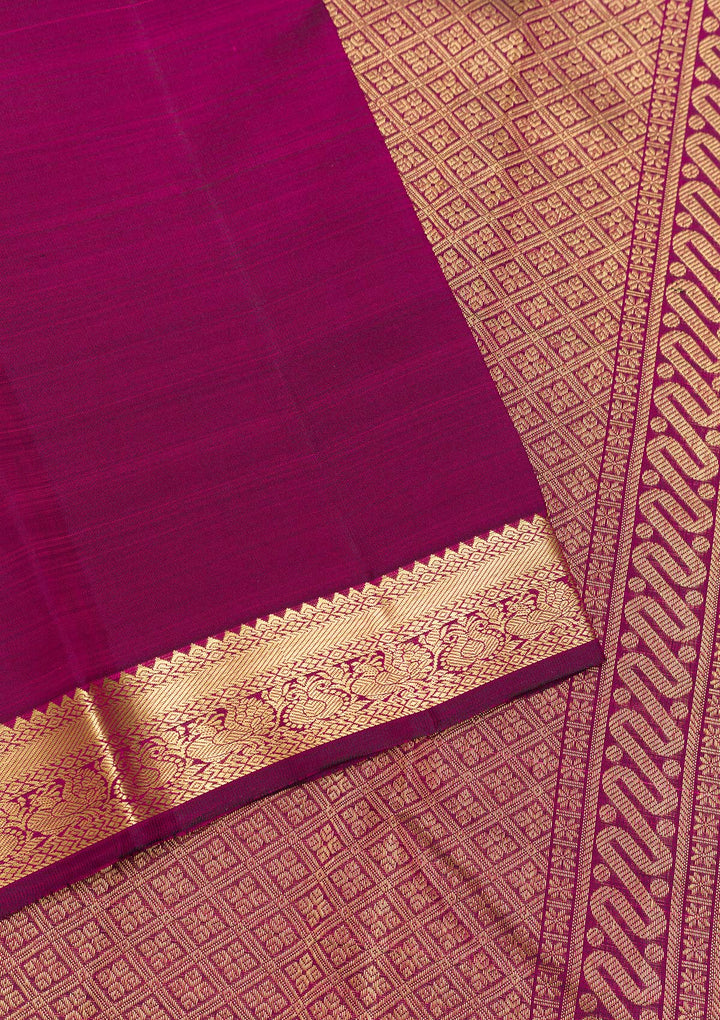 Wine Zariwork Pure Silk Saree