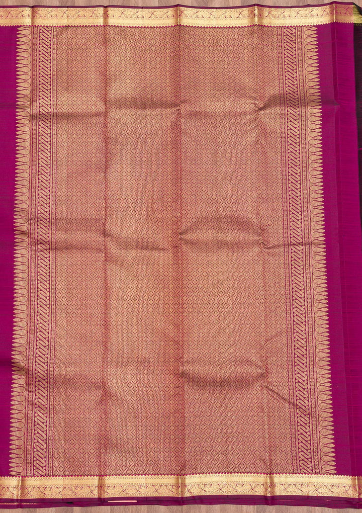 Wine Zariwork Pure Silk Saree